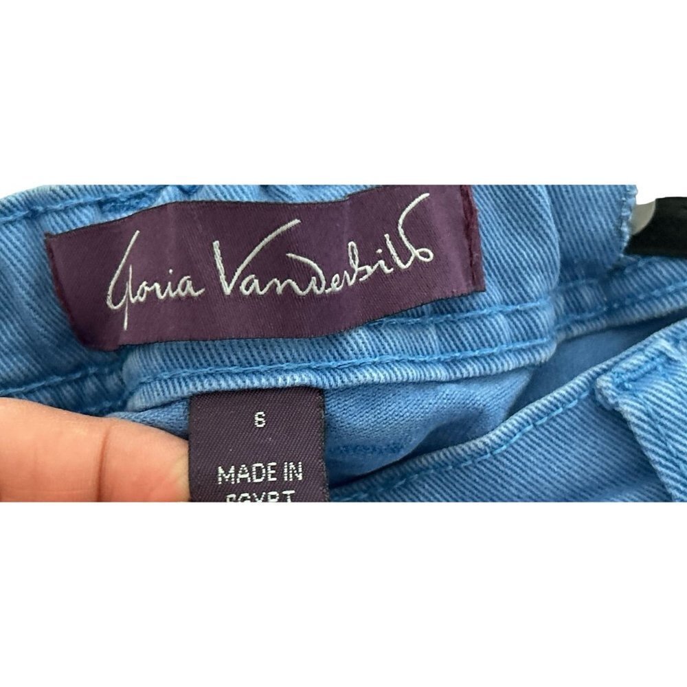 Gloria Vanderbild Blue Jeans with Daisies LOVE PEACE Embroidered Patches - Picture 5 of 14